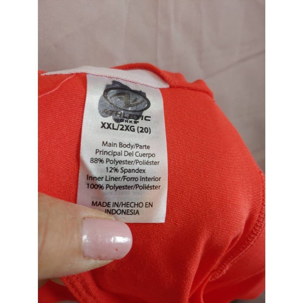 Athletic Works Women's Size XXL (20) Orange Shrimp Color Sports Bra - Picture 3 of 3
